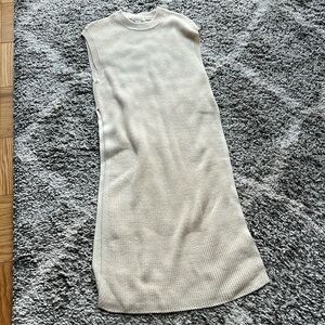 H&M sweater dress with high slits beige cream Medium